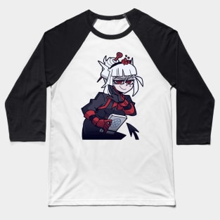 Maid Lucy Smug Examtaker (helltaker) Baseball T-Shirt